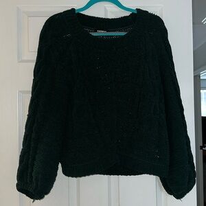 Green Chunky Knit Sweater